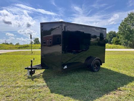 New 2026 Luxe 6X10 -Enclosed Trailer -3500LB Single Axle -Black Poly - Blackout