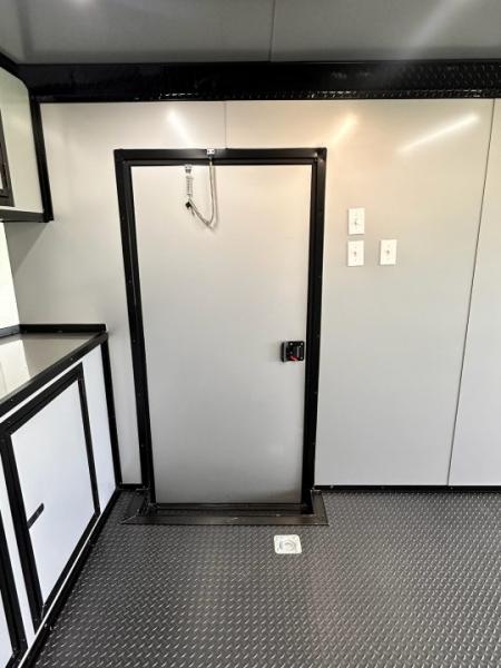 New 2026 Luxe 8.5x24 Racing Trailer Finished Interior- 5200 Tandem Axle-Silver-Blackout