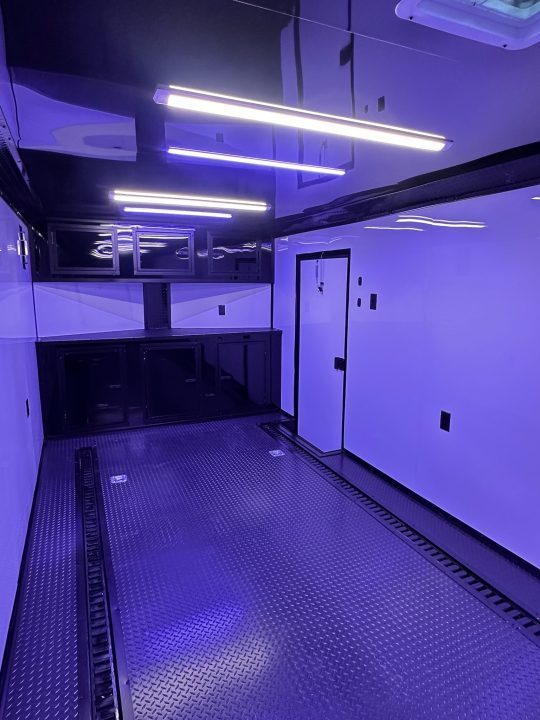 New 2026 Luxe 8.5x28 Race Trailer - Finished Interior- 7000lb Spread Torsion - Recessed E-Track-Full Escape Door-Removable Fender