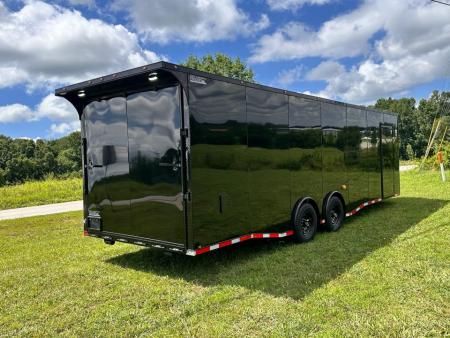 New 2026 Luxe 8.5x28 Race Trailer - Finished Interior- 7000lb Spread Torsion - Recessed E-Track-Full Escape Door-Removable Fender