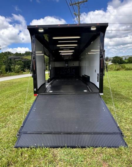 New 2026 Luxe 8.5x28 Race Trailer - Finished Interior- 7000lb Spread Torsion - Recessed E-Track-Full Escape Door-Removable Fender