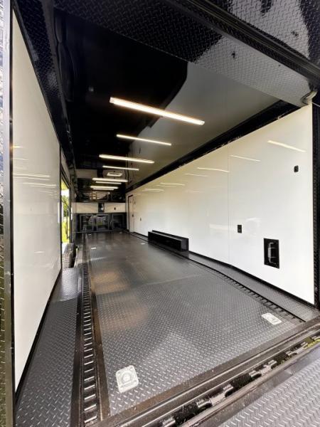 New 2026 Luxe 8.5x28 Race Trailer - Finished Interior- 7000lb Spread Torsion - Recessed E-Track-Full Escape Door-Removable Fender