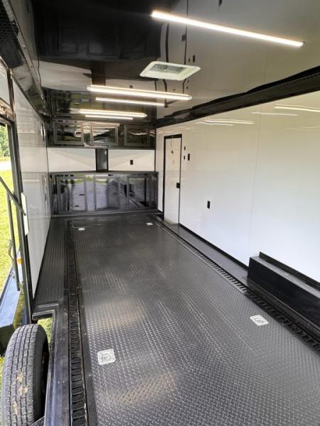 New 2026 Luxe 8.5x28 Race Trailer - Finished Interior- 7000lb Spread Torsion - Recessed E-Track-Full Escape Door-Removable Fender