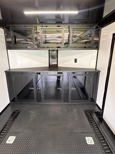New 2026 Luxe 8.5x28 Race Trailer - Finished Interior- 7000lb Spread Torsion - Recessed E-Track-Full Escape Door-Removable Fender