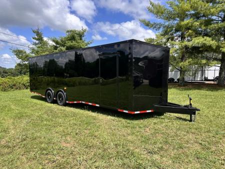New 2026 Luxe 8.5x28 Race Trailer - Finished Interior- 7000lb Spread Torsion - FULL ESCAPE DOOR- REMOVABLE FENDER