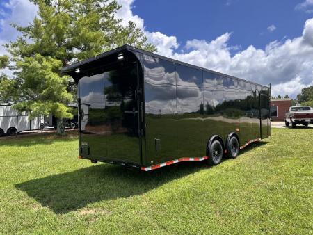 New 2026 Luxe 8.5x28 Race Trailer - Finished Interior- 7000lb Spread Torsion - FULL ESCAPE DOOR- REMOVABLE FENDER