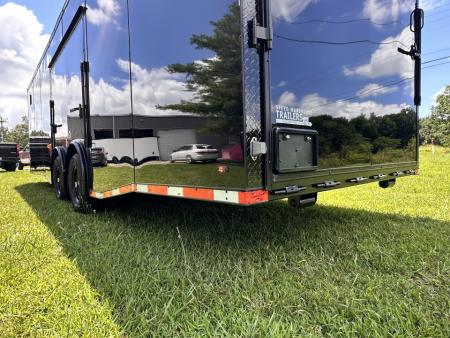New 2026 Luxe 8.5x28 Race Trailer - Finished Interior- 7000lb Spread Torsion - FULL ESCAPE DOOR- REMOVABLE FENDER