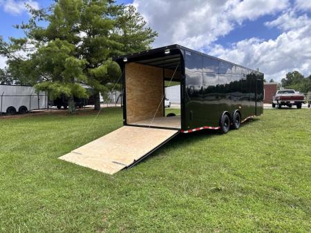 New 2026 Luxe 8.5x28 Race Trailer - Finished Interior- 7000lb Spread Torsion - FULL ESCAPE DOOR- REMOVABLE FENDER