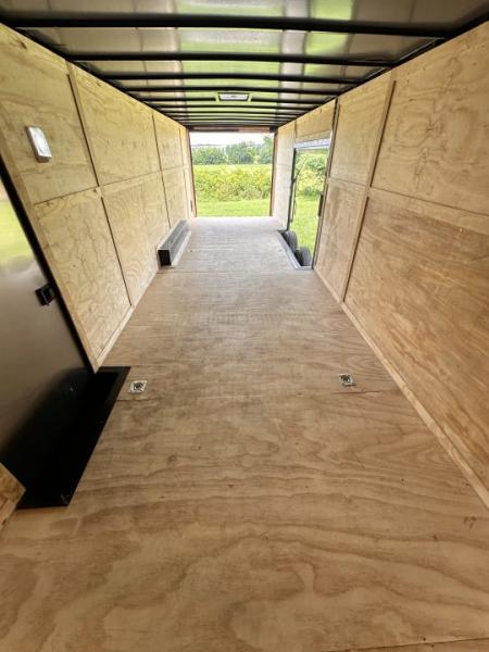 New 2026 Luxe 8.5x28 Race Trailer - Finished Interior- 7000lb Spread Torsion - FULL ESCAPE DOOR- REMOVABLE FENDER