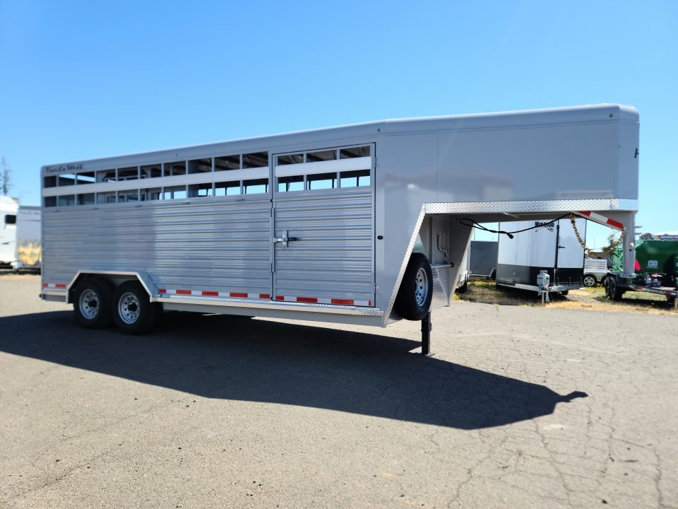 New 2027 Trails West Hot Shot GN 7'6 x 20' Stock / Stock Combo Trailer