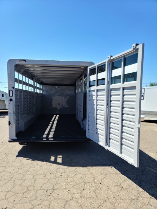 New 2027 Trails West Hot Shot GN 7'6 x 20' Stock / Stock Combo Trailer