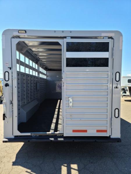 New 2027 Trails West Hot Shot GN 7'6 x 20' Stock / Stock Combo Trailer