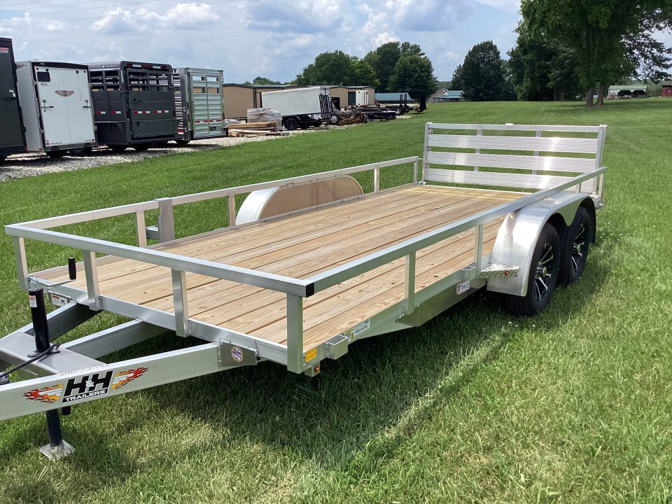 New 2026 H&H Trailers 82"x16' Aluminum Tandem Axle Utility Trailer, 7K