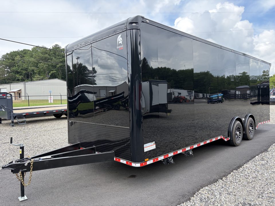 New 2027 Spartan 26' "Pro-Series" - BATHROOM Race Trailer, PolyCor, 7'4" Interior, 12K GVWR Torsion Spread Axles, A/C, Rubber Coin PKG