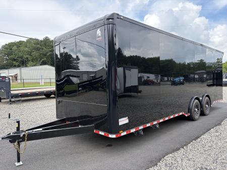 New 2027 Spartan 26' "Pro-Series" - BATHROOM Race Trailer, PolyCor, 7'4" Interior, 12K GVWR Torsion Spread Axles, A/C, Rubber Coin PKG