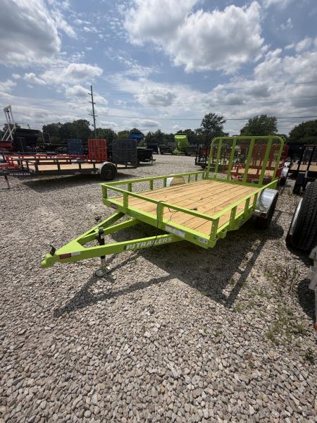 New 2027 PJ Trailers U7121 Utility Trailer 77X12 SA STRAIGHT DECK (GVW:2995) SLIME GREEN