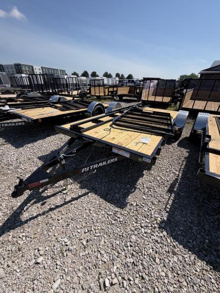 New 2027 PJ Trailers U7141 Utility Trailer 77X14 SA DOVETAIL (GVW:2995) BLACK