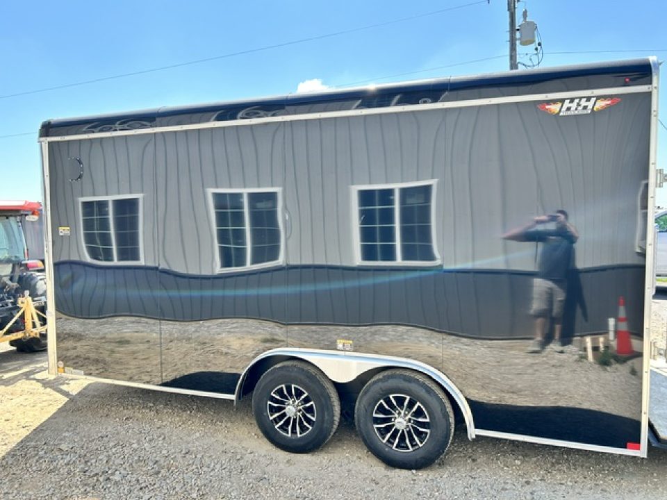 New 2026 H&H Trailers 8'X16' ROUND ROOF V NOSE RAMP DOOR 8' INTERIOR HEIGHT Cargo / Enclosed Trailer