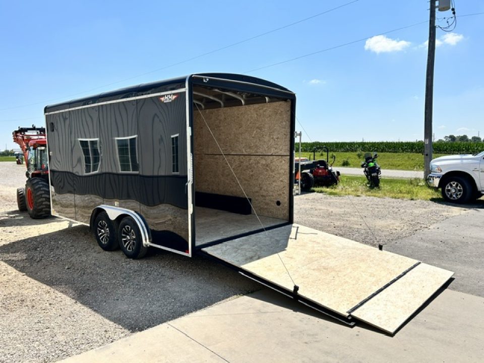New 2026 H&H Trailers 8'X16' ROUND ROOF V NOSE RAMP DOOR 8' INTERIOR HEIGHT Cargo / Enclosed Trailer