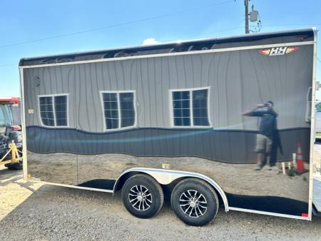New 2026 H&H Trailers 8'X16' ROUND ROOF V NOSE RAMP DOOR 8' INTERIOR HEIGHT Cargo / Enclosed Trailer