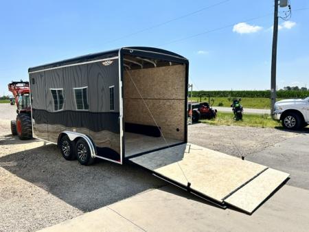 New 2026 H&H Trailers 8'X16' ROUND ROOF V NOSE RAMP DOOR 8' INTERIOR HEIGHT Cargo / Enclosed Trailer