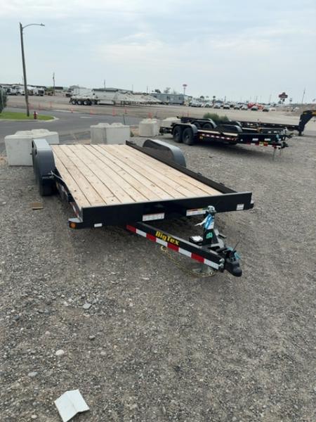 New 2026 Big Tex Trailers 7X16 OPEN CAR HAULER 10K WITH SLIDE IN RAMPS