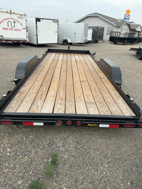 New 2026 Big Tex Trailers 7X18 OPEN CAR HAULER 10K WITH SLIDE IN RAMPS