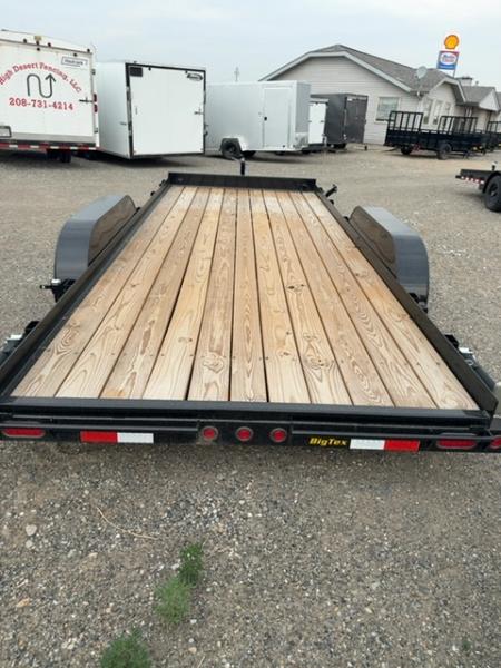 New 2026 Big Tex Trailers 7X18 OPEN CAR HAULER 10K WITH SLIDE IN RAMPS