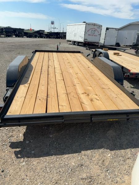 New 2026 Big Tex Trailers 7X16 OPEN CAR HAULER 6K WITH SLIDE IN RAMPS