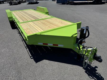 New 2026 Midsota 7x22 Split Tilt HD Equipment Trailer SAFETY GREEN 17.6K GVWR
