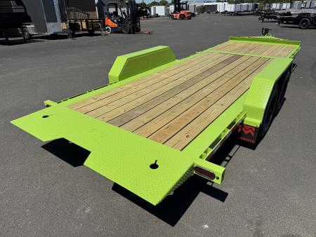 New 2026 Midsota 7x22 Split Tilt HD Equipment Trailer SAFETY GREEN 17.6K GVWR