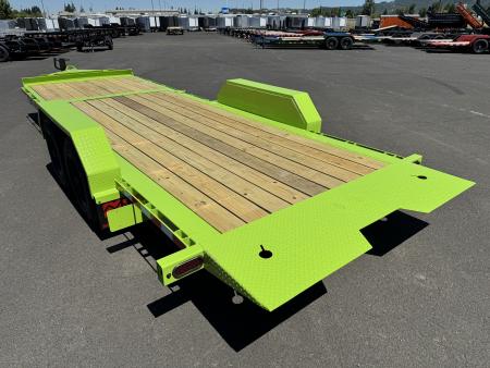 New 2026 Midsota 7x22 Split Tilt HD Equipment Trailer SAFETY GREEN 17.6K GVWR