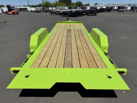 New 2026 Midsota 7x22 Split Tilt HD Equipment Trailer SAFETY GREEN 17.6K GVWR
