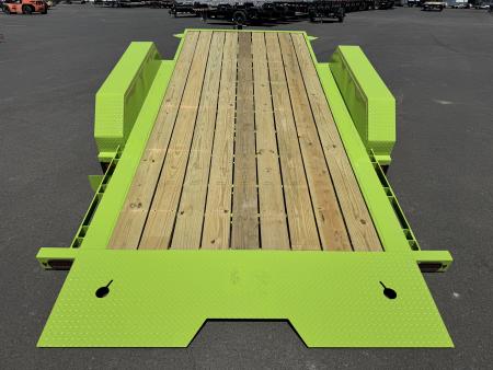 New 2026 Midsota 7x22 Split Tilt HD Equipment Trailer SAFETY GREEN 17.6K GVWR