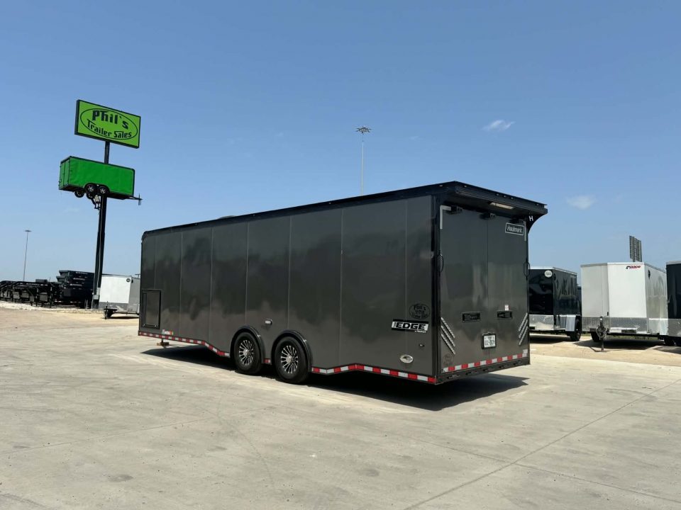 Used 2023 Haulmark 8.5X28 EDGE PRO RACE TRAILER WITH AC, WINCH & ELECTRIC JACK Car / Racing Trailer