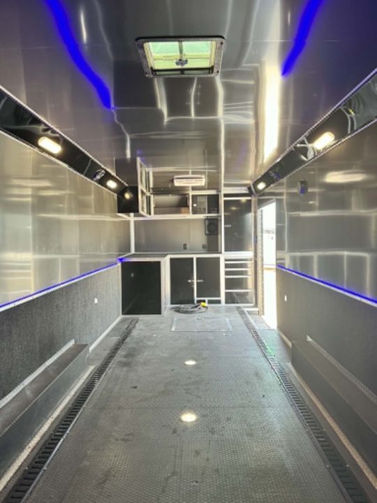 Used 2023 Haulmark 8.5X28 EDGE PRO RACE TRAILER WITH AC, WINCH & ELECTRIC JACK Car / Racing Trailer