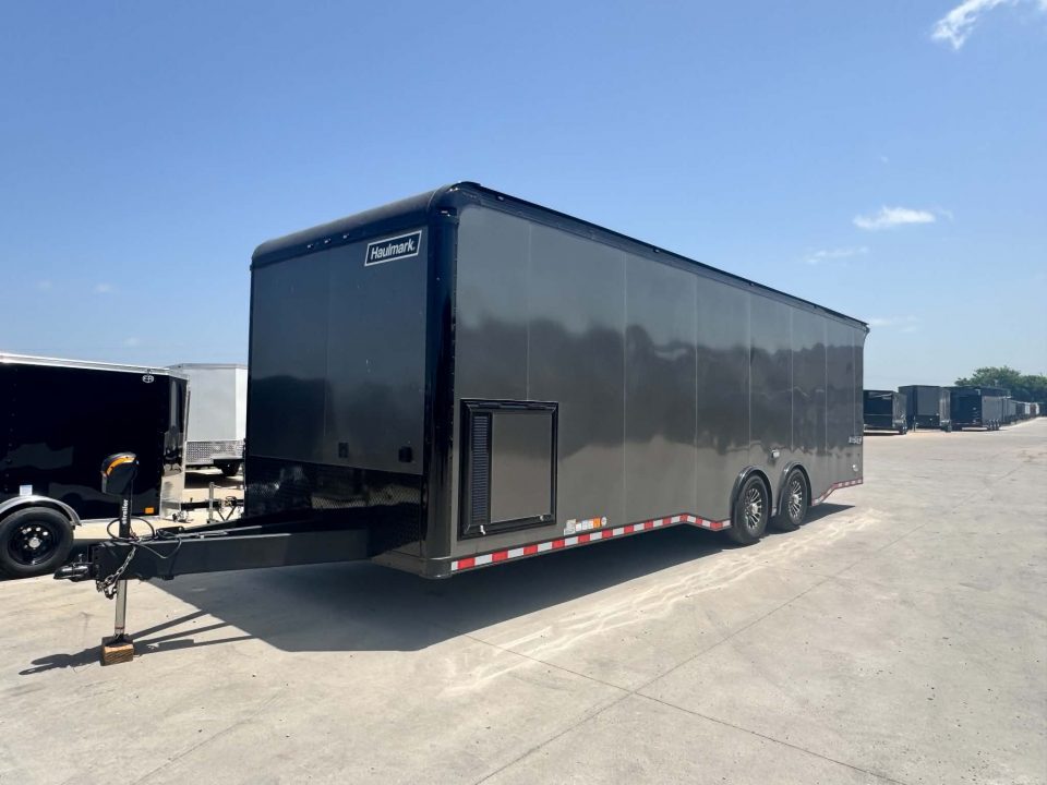 Used 2023 Haulmark 8.5X28 EDGE PRO RACE TRAILER WITH AC, WINCH & ELECTRIC JACK Car / Racing Trailer