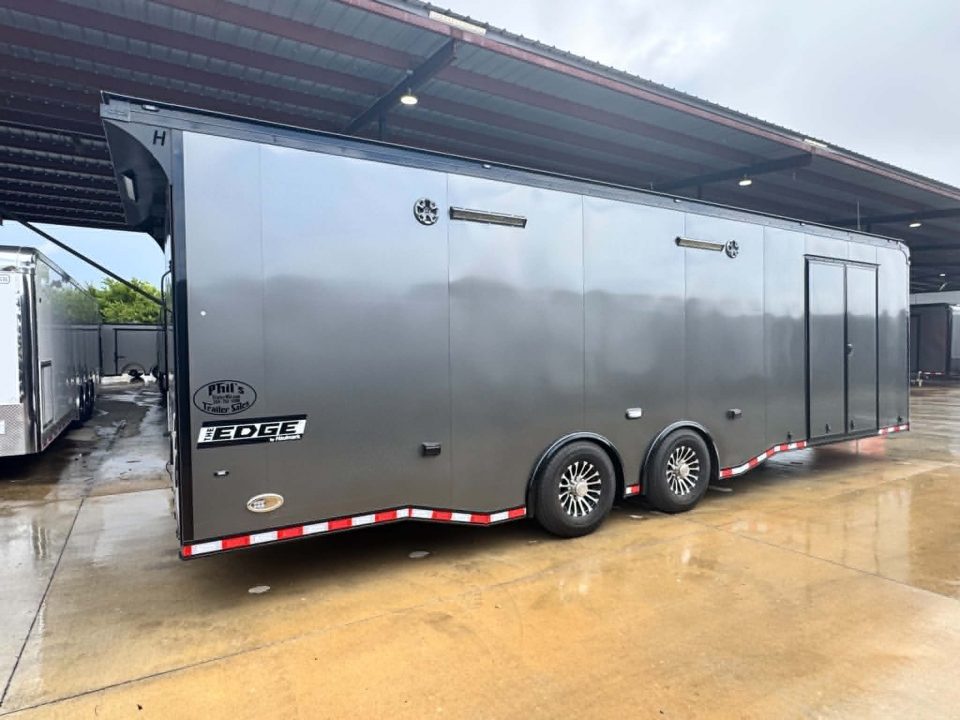 Used 2023 Haulmark 8.5X28 EDGE PRO RACE TRAILER WITH AC, WINCH & ELECTRIC JACK Car / Racing Trailer