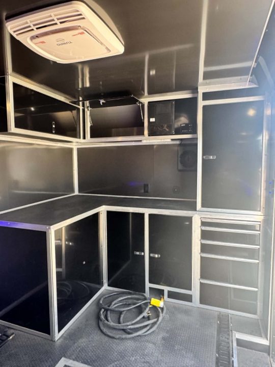 Used 2023 Haulmark 8.5X28 EDGE PRO RACE TRAILER WITH AC, WINCH & ELECTRIC JACK Car / Racing Trailer