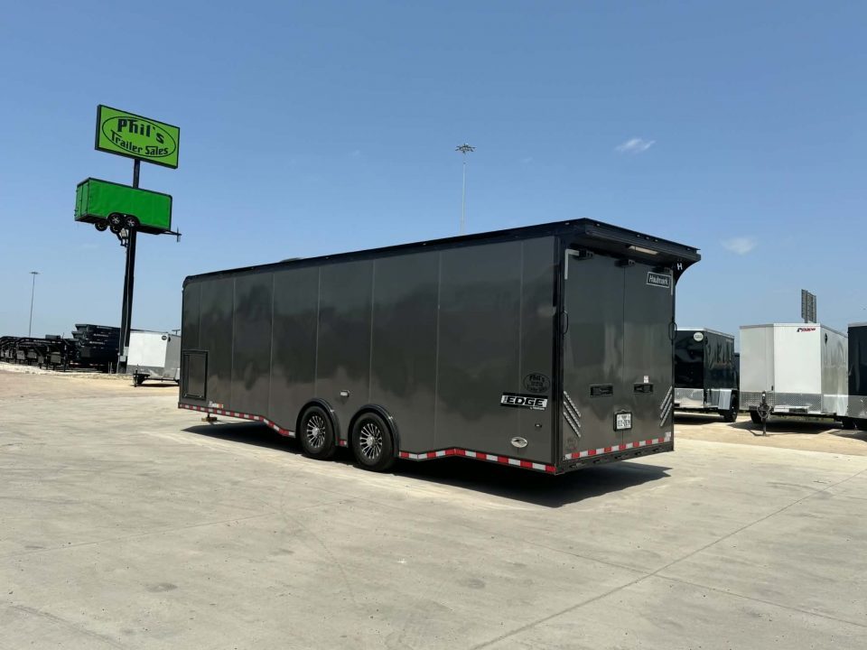 Used 2023 Haulmark 8.5X28 EDGE PRO RACE TRAILER WITH AC, WINCH & ELECTRIC JACK Car / Racing Trailer