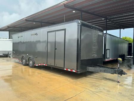 Used 2023 Haulmark 8.5X28 EDGE PRO RACE TRAILER WITH AC, WINCH & ELECTRIC JACK Car / Racing Trailer