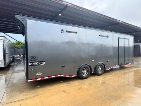 Used 2023 Haulmark 8.5X28 EDGE PRO RACE TRAILER WITH AC, WINCH & ELECTRIC JACK Car / Racing Trailer