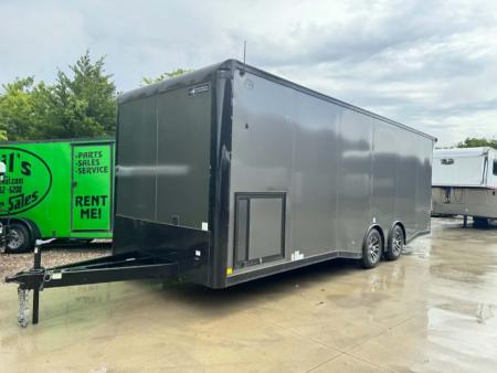 Used 2023 Haulmark 8.5X28 EDGE PRO RACE TRAILER WITH AC, WINCH & ELECTRIC JACK Car / Racing Trailer