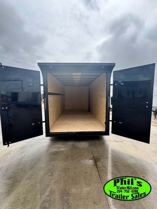 New 2026 7X16 ENCLOSED TRAILER SCREWLESS .080 EXTERIOR UPGRADE & REAR WING! CARGO TRAILER Cargo / Enclosed Trailer DOUBLE DOORS!