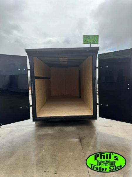 New 2026 7X16 ENCLOSED TRAILER SCREWLESS .080 EXTERIOR UPGRADE & REAR WING! CARGO TRAILER Cargo / Enclosed Trailer DOUBLE DOORS!