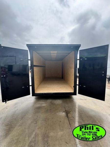New 2026 7X16 ENCLOSED TRAILER SCREWLESS .080 EXTERIOR UPGRADE & REAR WING! CARGO TRAILER Cargo / Enclosed Trailer DOUBLE DOORS!