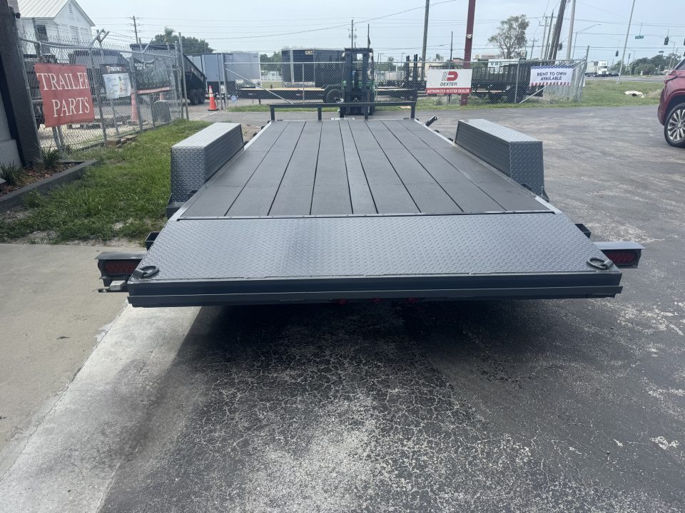 New 2027 Covered Wagon Trailers 7X18 10K PROSPECTOR WITH COBRA LINED DECK Car or Equipment Trailer