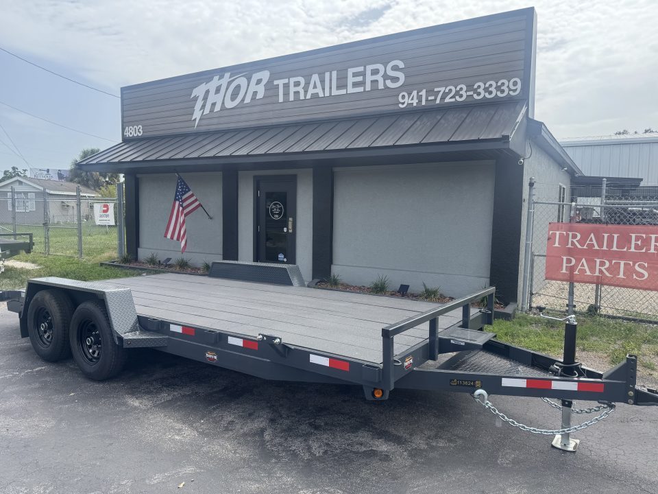 New 2027 Covered Wagon Trailers 7X18 10K PROSPECTOR WITH COBRA LINED DECK Car or Equipment Trailer