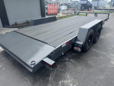 New 2027 Covered Wagon Trailers 7X18 10K PROSPECTOR WITH COBRA LINED DECK Car or Equipment Trailer