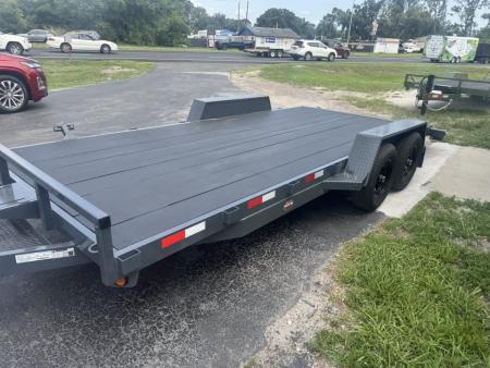 New 2027 Covered Wagon Trailers 7X18 10K PROSPECTOR WITH COBRA LINED DECK Car or Equipment Trailer